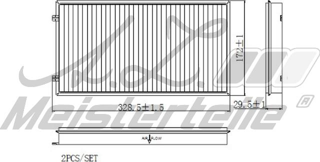 A.Z. Meisterteile AZMT-41-010-1725 - Filtrs, Salona telpas gaiss adetalas.lv