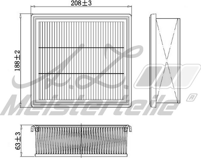 A.Z. Meisterteile AZMT-41-030-2002 - Gaisa filtrs adetalas.lv