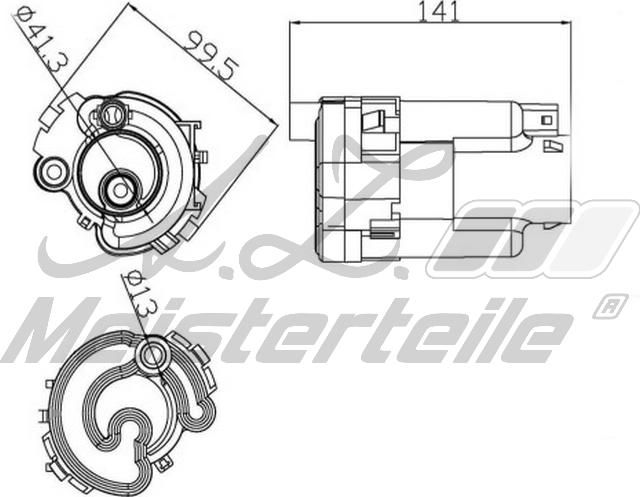 A.Z. Meisterteile AZMT-41-020-1464 - Degvielas filtrs adetalas.lv