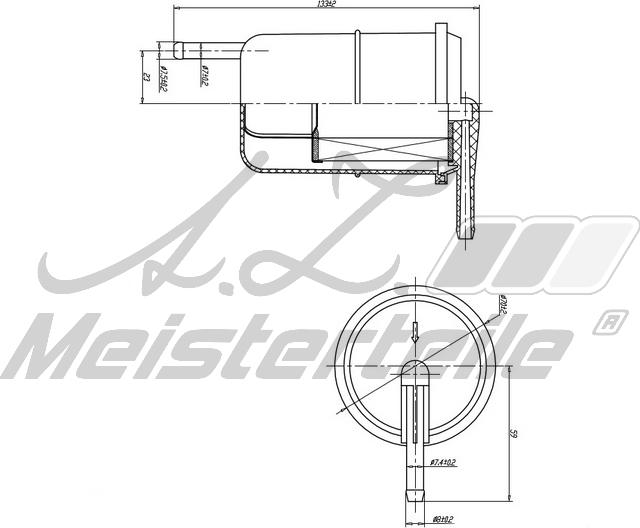 A.Z. Meisterteile AZMT-41-020-1424 - Degvielas filtrs adetalas.lv