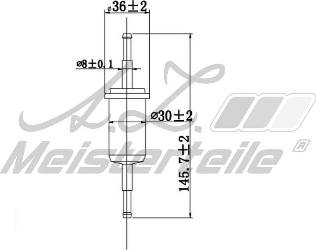 A.Z. Meisterteile AZMT-41-020-1421 - Degvielas filtrs adetalas.lv