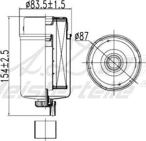 A.Z. Meisterteile AZMT-41-020-1397 - Degvielas filtrs adetalas.lv