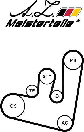 A.Z. Meisterteile AZMT-20-030-1028 - Ķīļrievu siksnu komplekts adetalas.lv