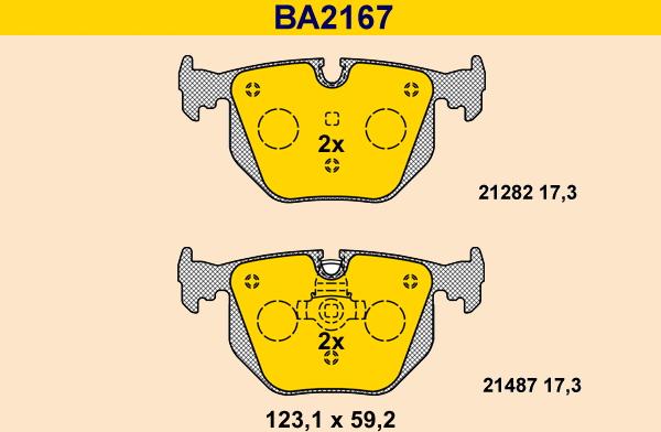 Barum BA2167 - Bremžu uzliku kompl., Disku bremzes adetalas.lv