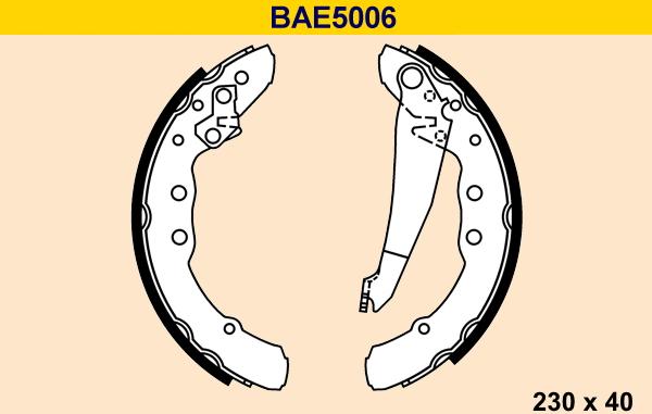 Barum BAE5006 - Bremžu loku komplekts adetalas.lv