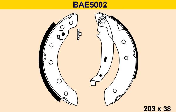 Barum BAE5002 - Bremžu loku komplekts adetalas.lv