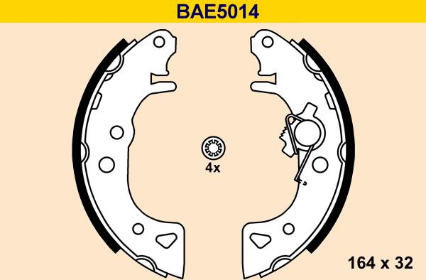 Barum BAE5014 - Bremžu loku komplekts adetalas.lv