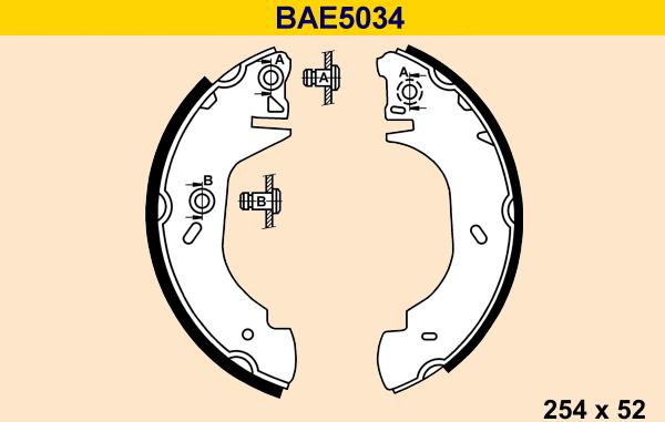 Barum BAE5034 - Bremžu loku komplekts adetalas.lv