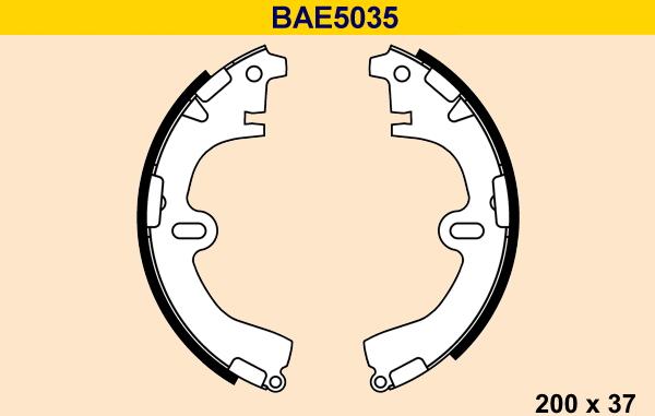 Barum BAE5035 - Bremžu loku komplekts adetalas.lv