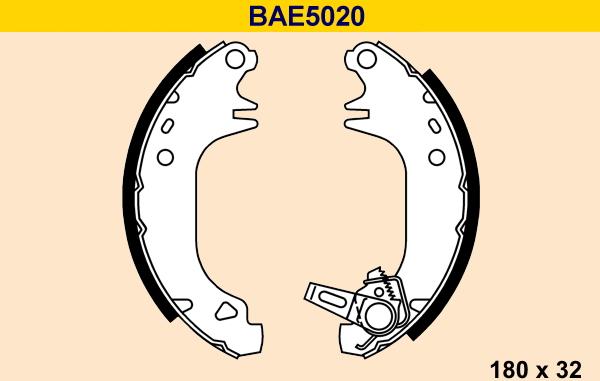 Barum BAE5020 - Bremžu loku komplekts adetalas.lv