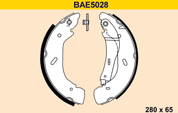 Barum BAE5028 - Bremžu loku komplekts adetalas.lv