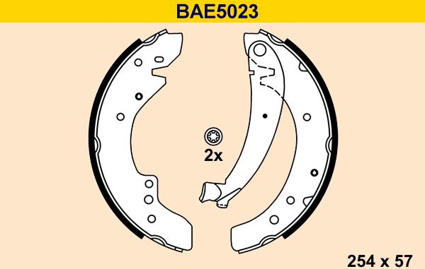 Barum BAE5023 - Bremžu loku komplekts adetalas.lv