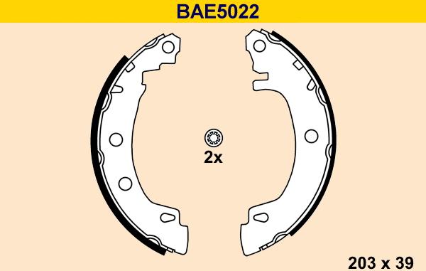 Barum BAE5022 - Bremžu loku komplekts adetalas.lv