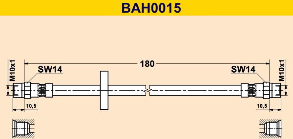 Barum BAH0015 - Bremžu šļūtene adetalas.lv