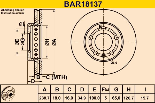 Barum BAR18137 - Bremžu diski adetalas.lv