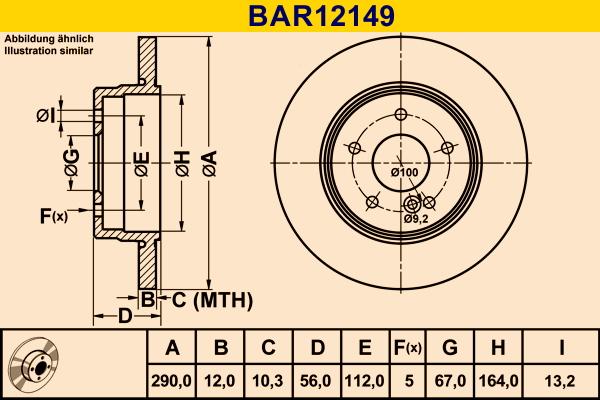 Barum BAR12149 - Bremžu diski adetalas.lv