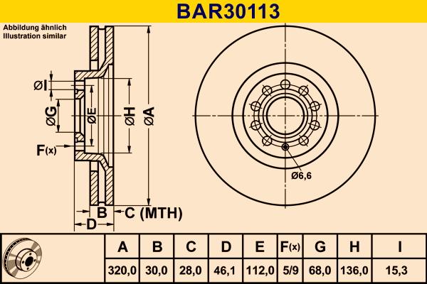 Barum BAR30113 - Bremžu diski adetalas.lv