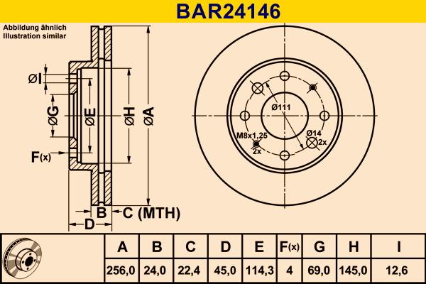 Barum BAR24146 - Bremžu diski adetalas.lv