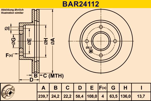 Barum BAR24112 - Bremžu diski adetalas.lv