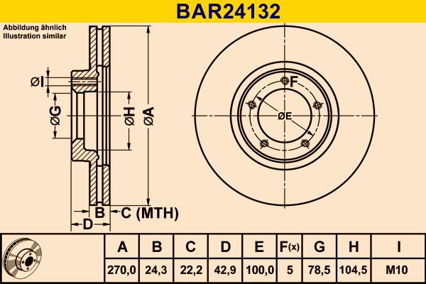 Barum BAR24132 - Bremžu diski adetalas.lv