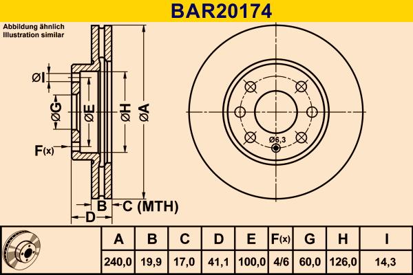 Barum BAR20174 - Bremžu diski adetalas.lv