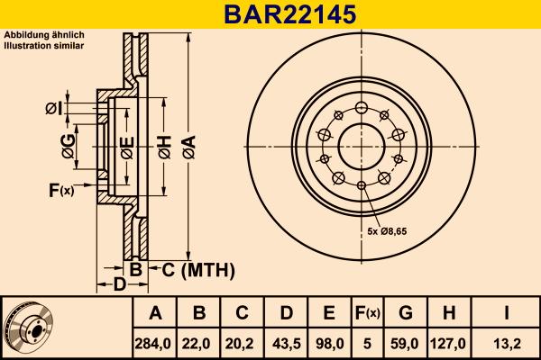 Barum BAR22145 - Bremžu diski adetalas.lv