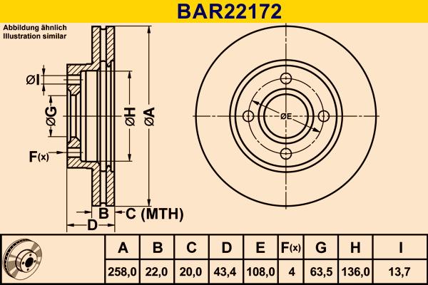 Barum BAR22172 - Bremžu diski adetalas.lv