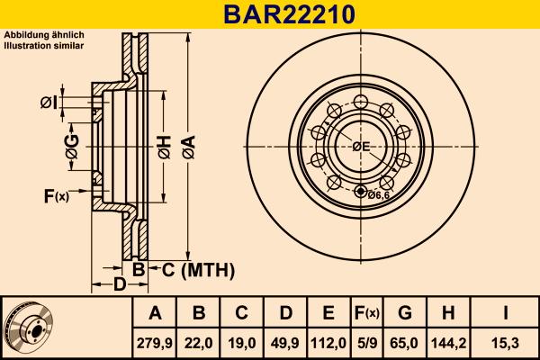 Barum BAR22210 - Bremžu diski adetalas.lv