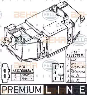 BEHR HELLA Service 5HL 351 321-521 - Regulators, Salona ventilators adetalas.lv