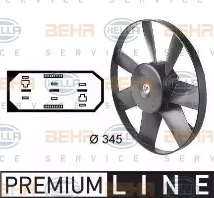 BEHR HELLA Service 8EW 009 144-581 - Ventilators, Motora dzesēšanas sistēma adetalas.lv