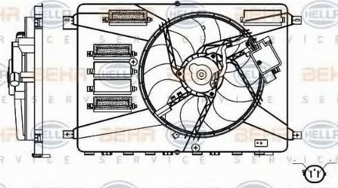 BEHR HELLA Service 8EW 351 000-371 - Ventilators, Motora dzesēšanas sistēma adetalas.lv