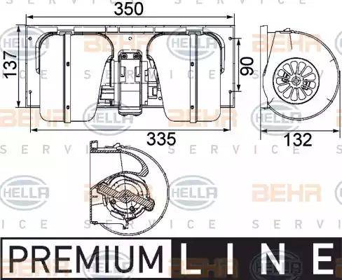 BEHR HELLA Service 8EW 351 024-491 - Salona ventilators adetalas.lv