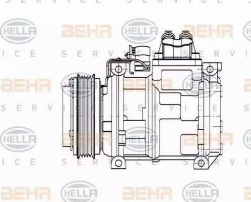 BEHR HELLA Service 8FK 351 110-131 - Kompresors, Gaisa kond. sistēma adetalas.lv