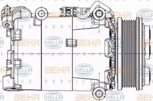 BEHR HELLA Service 8FK 351 334-391 - Kompresors, Gaisa kond. sistēma adetalas.lv