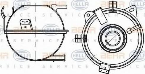 BEHR HELLA Service 8MA 376 705-351 - Kompensācijas tvertne, Dzesēšanas šķidrums adetalas.lv