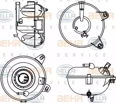 BEHR HELLA Service 8MA 376 702-464 - Kompensācijas tvertne, Dzesēšanas šķidrums adetalas.lv