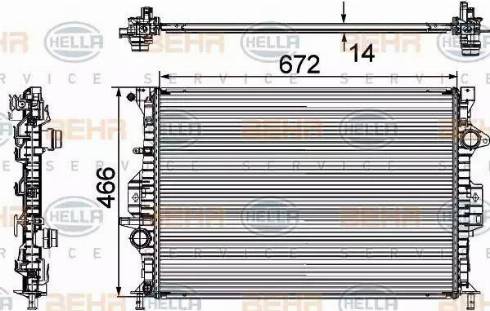 BEHR HELLA Service 8MK 376 745-594 - Radiators, Motora dzesēšanas sistēma adetalas.lv