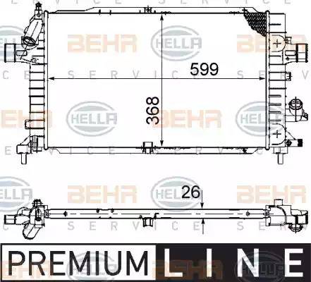 BEHR HELLA Service 8MK 376 745-791 - Radiators, Motora dzesēšanas sistēma adetalas.lv