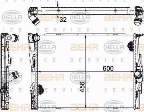 BEHR HELLA Service 8MK 376 754-051 - Radiators, Motora dzesēšanas sistēma adetalas.lv