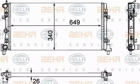 BEHR HELLA Service 8MK 376 754-284 - Radiators, Motora dzesēšanas sistēma adetalas.lv