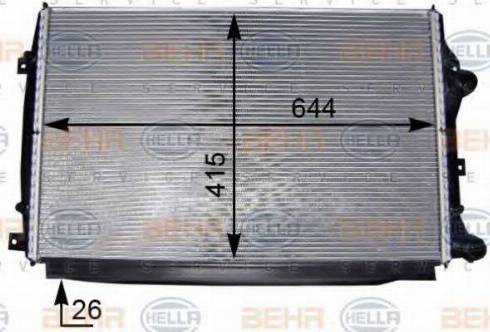 BEHR HELLA Service 8MK 376 755-801 - Radiators, Motora dzesēšanas sistēma adetalas.lv