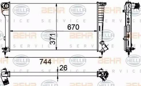 BEHR HELLA Service 8MK 376 755-351 - Radiators, Motora dzesēšanas sistēma adetalas.lv