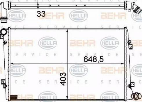 BEHR HELLA Service 8MK 376 756-701 - Radiators, Motora dzesēšanas sistēma adetalas.lv