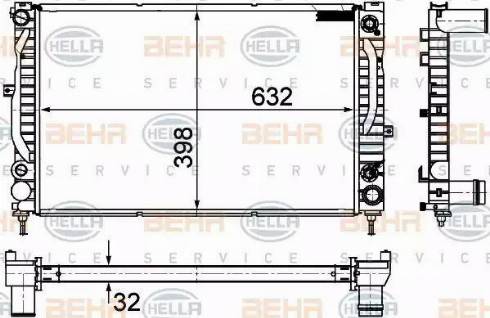 BEHR HELLA Service 8MK 376 766-141 - Radiators, Motora dzesēšanas sistēma adetalas.lv