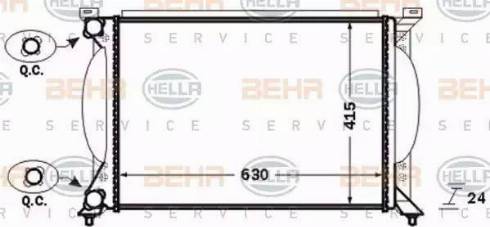 BEHR HELLA Service 8MK 376 766-264 - Radiators, Motora dzesēšanas sistēma adetalas.lv