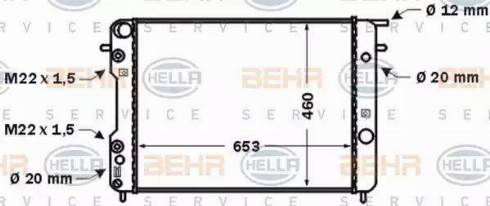 BEHR HELLA Service 8MK 376 704-541 - Radiators, Motora dzesēšanas sistēma adetalas.lv