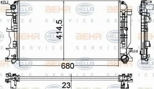 BEHR HELLA Service 8MK 376 701-361 - Radiators, Motora dzesēšanas sistēma adetalas.lv