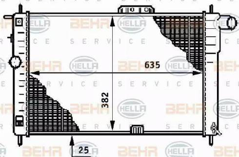 BEHR HELLA Service 8MK 376 708-631 - Radiators, Motora dzesēšanas sistēma adetalas.lv