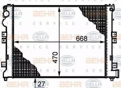 BEHR HELLA Service 8MK 376 719-231 - Radiators, Motora dzesēšanas sistēma adetalas.lv