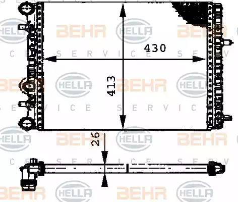 BEHR HELLA Service 8MK 376 716-234 - Radiators, Motora dzesēšanas sistēma adetalas.lv